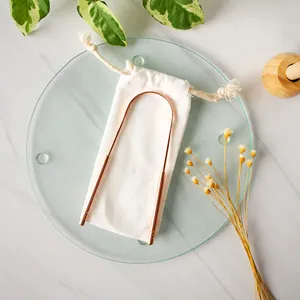 Grattoir à langue en cuivre antibactérien, élimine les germes, améliore la fraîcheur buccale et soutient la santé des gencives - Product Image 2