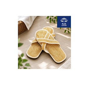 TRENDING NOW Safe Clean Eco <b>Loofah</b> Slipper Pure Plant Item Best For Spa Relaxing And Sweat Absorbing Direct Vendor - Product Image 1