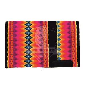 Almohadillas para SILLÍN de espectáculo pesado de diseñador de lana de Nueva Zelanda, manta de equitación occidental de cuero antideslizante para espectáculos de caballos - Product Image 2