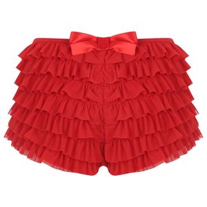 Shorts Sexys con Volantes para Mujer, Pantalones Cortos para Vacaciones, Playa, Discoteca, Ropa de Calle, Casuales, de Verano, con Malla en Capas, Cintura Elástica, Transpirables - Product Image 4