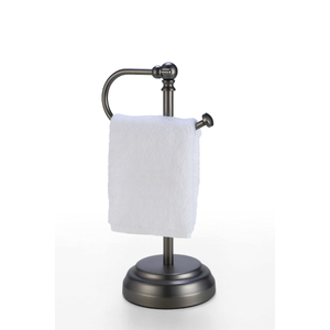 Nouveau style porte-serviettes autoportant en métal finition brossée design traditionnel 1 barre pour salle de bain support fixe pour serviettes de bain - Product Image 5