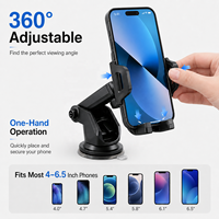 Support de téléphone universel pour voiture à ventouse pour pare-brise et tableau de bord 360° °   Support réglable