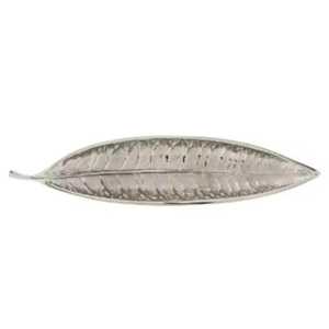 Plato de Metal con Textura de Hoja Plateada, Bandeja de Aluminio para Servir Aperitivos, Calentadores de Alimentos Premium y Cazuelas, Plato para Joyas, Llaves y Objetos Pequeños - Product Image 2