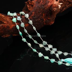 Cuentas de Aguamarina Natural en Forma de Corazón de 10mm, Cuentas de Piedras Preciosas Talladas en Aguamarina, Perforadas Lateralmente, en Forma de Corazón, Venta al por Mayor de Cuentas de Joyería a Granel - Product Image 4