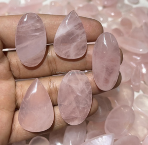 Cabochons en quartz rose naturel en vrac pour la fabrication de bijoux et les cadeaux de fêtes - Product Image 3