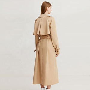 Manteau Trench en Gros Nouvelle Collection Printemps Kaki Coupe Slim Élégant Coupe-Vent Longue Veste Française Camel pour Femme avec Ceinture - Product Image 5