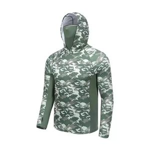 Sweat à capuche de pêche anti-humidité pour homme, avec protection UPF et cache-visage, idéal pour la pêche et la navigation - Product Image 2