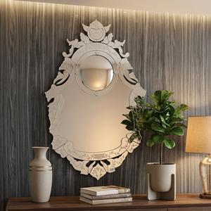 Espejo Decorativo Estilo Veneciano |   Espejo de Pared Estilo Barroco Vintage con Cristal Antiguo |   Decoración de Pared de Lujo para Habitación y Dormitorio - Product Image 3