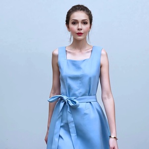 Robe ample en lin sans manches à col carré avec poches latérales, tenue décontractée d'été, grande taille, confortable - Product Image 3