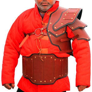 Armure d'épaule médiévale, protège-épaule, protège-taille, guerrier viking, LARP, chevalier, costume de cosplay Renaissance, reconstitution historique, gilet pour homme - Product Image 1
