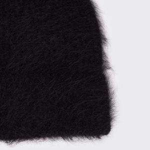 Mohair Beanie <b>Fluffy</b> Texture Warm Winter Knitted <b>Hat</b> Soft Comfortable Stretchable Ribbed Cuff Cold Weather Outdoor Casual - Product Image 2