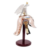 Vaisselle de luxe allemande Pickelhaube, style vintage, cuivre prussien plaqué antique, fait main, haute qualité, Aigle, Nouvel An Chinois