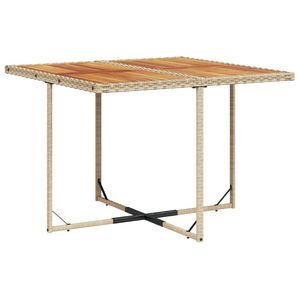 Juego de comedor de patio de 9 piezas de ratán sintético beige con cojines, conjuntos de jardín - Product Image 3