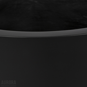 Juego de Macetas Cilíndricas Minimalistas de Fibra de Vidrio Negra para Uso en Interiores y en el Suelo con Diseño Clásico - Product Image 5