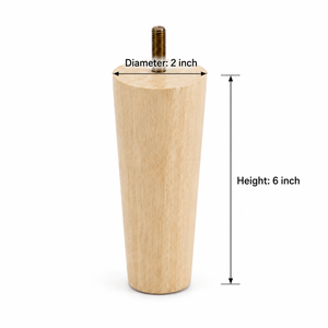 Pieds de meubles ronds modernes en bois massif robustes pour canapé, installation facile, utilisation dans le salon - Product Image 2