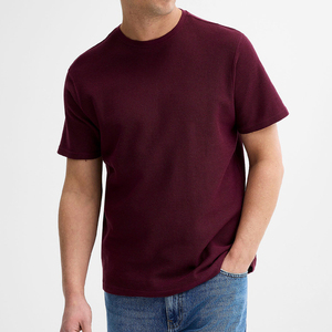 Men's High Quality Custom Heavy Weight Unisex Boxy Fit <b>Thick</b> Plain Cotton <b>t</b> <b>Shirt</b> Cotton Textured Short-Sleeve <b>Shirt</b> - Product Image 5