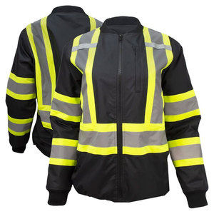 <b>Men's</b> Hi-Vis <b>Reflective</b> Safety <b>Jacket</b> Winter Cotton for Outdoor Work Warm and Visible in Low Light Conditions - Product Image 1