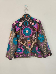 เสื้อแจ็คเก็ตปักกำมะหยี่สไตล์จีน คอจีน แขนยาว ลายดอกไม้ เสื้อคลุมลำลองสำหรับฤดูใบไม้ร่วง สำหรับผู้ใหญ่ - Product Image 2