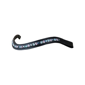 Banda de cejas ecuestre de cuero de diseño superior de moda con proveedor de Fabricante de diseño de diamantes de imitación de lavanda clara y azul oscuro - Product Image 1