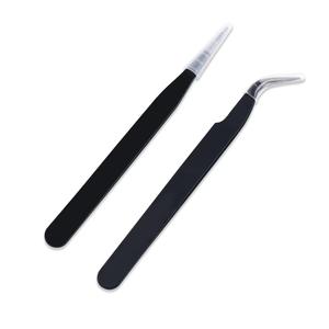 Pinzas de Precisión para Pestañas de Acero Inoxidable de 11.1 cm con Punta Suave, Herramientas de Maquillaje - Product Image 6