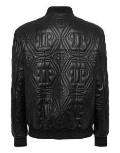 Blouson Bomber Homme Noir Motif Croco Gaufré avec Lettres, Fermeture Éclair, Col Rabattu, Coupe Slim, Style Moto, Hiver Automne - Product Image 4