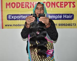 100% pas cher vierge cuticule alignée non transformés Bodywave Bundles lâche vague profonde couleur noire Temple indien Extensions de cheveux humains - Product Image 6