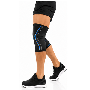 Manchons de genou souples en polyester robuste, antidérapants, à motif léopard, pour hommes, entraînement physique, respirants, sports de plein air - Product Image 3