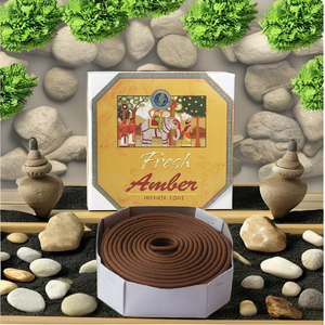 Bobine d'encens Darshan Amber pour la purification spirituelle et les observances religieuses - Product Image 2