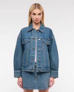 2026 Custom Logo Latest Design Oversize Drop Shoulder <b>Denim</b> <b>Jacket</b> Factory Price High Quality Women Breathable <b>Denim</b> <b>Jacket</b> - Product Image 4