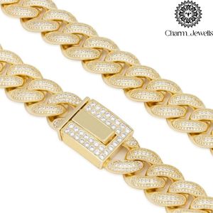 สร้อยคอเงินแท้ 925 ประดับโมอิสซาไนต์สำหรับผู้ชาย จาก Charm_Jewells ชุบโรเดียม สไตล์ฮิปฮอป เหมาะสำหรับใส่ทุกวัน - Product Image 3