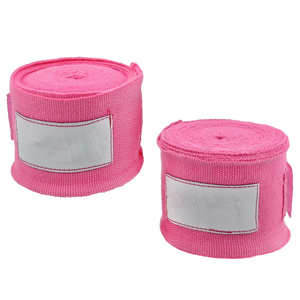 Vendas de Boxeo Elásticas de Algodón Rosa Claro con Logotipo Personalizado, para Mujeres, Fitness, Artes Marciales, Protección de Muñecas - Product Image 1