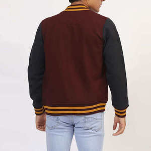 Customizable American Baseball Uniform Unisex Winter <b>Fleece</b>-<b>Lined</b> Breathable Varsity <b>Jacket</b> with Front Logo Casual Top - Product Image 2