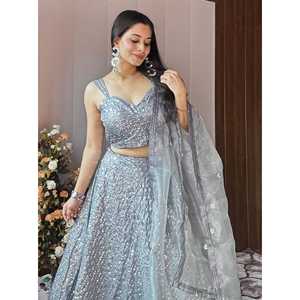 Lehenga choli ชุดออกงานปาร์ตี้ตามลำดับดีไซเนอร์ - Product Image 2