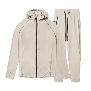 Ensemble de survêtement d'hiver pour homme, respirant, réversible, grande taille, séchage rapide, veste de sport confortable, pantalon de jogging - Product Image 1