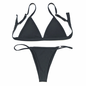 Manufacturer Solid Color <b>Plus</b> <b>Size</b> New Style OEM Custom Logo <b>Bikini</b> <b>Set</b> New Design Sexy Women <b>Bikini</b> <b>Set</b> Breathable - Product Image 2