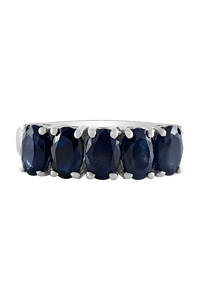 Anillo de Zafiro Azul en Plata de Ley 92.5 KLSR-10323 - Product Image 2