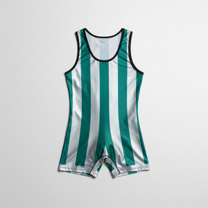 Combinaison de lutte unisexe personnalisable dorée, 100 % polyester, séchage rapide, durable, légère et respirante - Product Image 2