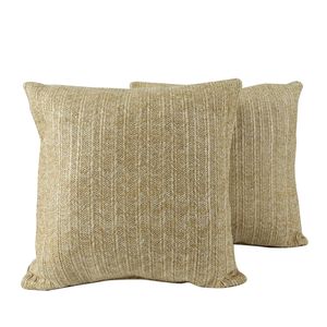 Cuscini Decorativi Quadrati 45x45 cm per Interni/Esterni, Effetto Paglia Intrecciata, per Letto, Tocco Confortevole - Product Image 5