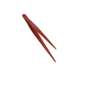Pince de chef rouge Altomme Instruments, professionnelle, en acier inoxydable, résistante au lave-vaisselle, fine et droite, pour la présentation culinaire des aliments - Product Image 2