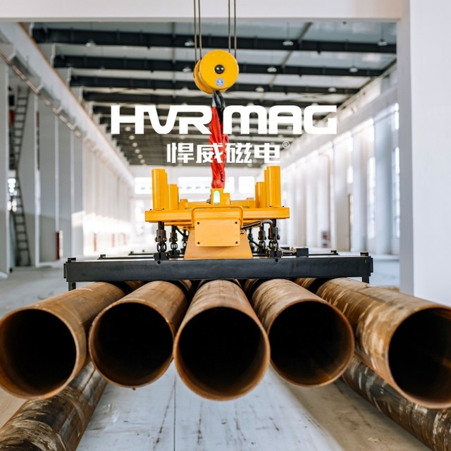 Remote Control Lifting 6 Ton Steel Tubes and Pipes Electromagnet  Lifting Equipment Magnetic Lifter