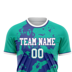 Maillot de football d'entraînement sportif au meilleur prix, col rond, en tissu polyester maillé, séchage rapide - Product Image 5