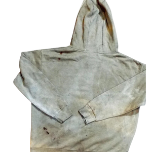 OEM High Quality Solid Pattern Cotton Fleece Acid Washed Distressed Front Logo Printed Eco-Friendly Heavyweight Winter Hoodie - Product Image 2