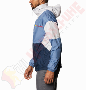 เสื้อแจ็คเก็ตซอฟต์เชลล์มีฮู้ดสำหรับผู้ชาย สีแดงเลือดหมู แถบสะท้อนแสงสีเงิน กันน้ำ บางเบา กันลม เหมาะสำหรับเล่นกีฬา วิ่ง พิมพ์ลาย - Product Image 4