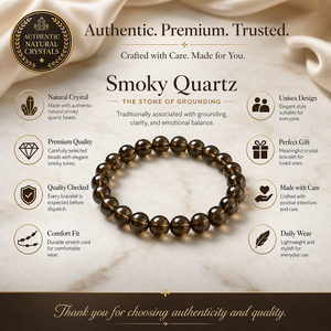 Natural Smoky Quartz 8mm Round Gemstone Stretch <b>Bracelet</b> <b>Crystal</b> Beaded <b>Bracelet</b> Wholesale Supply - Product Image 2