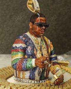 Colgante de Jesús de Plata de Ley 925 Chapado en Oro de Lujo con Moissanita Natural, Estilo Hip Hop Iced Out, Retrato 3D Hiperrealista Esmaltado - Product Image 5