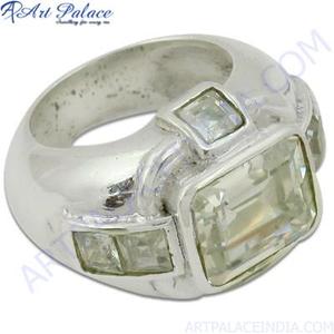 Bague décontractée/sportive pour femme en argent fin Art Palace avec zircon cubique, bijoux d'exportateur de haute qualité - Product Image 2