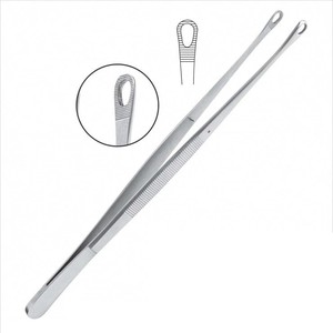 Pinzas para tejido sencillas SHAHZIK SI-DTF-20 con bucles dentados de acero inoxidable, tamaño personalizable, reutilizables, instrumento quirúrgico ortopédico - Product Image 1