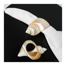 Anneau de serviette nautique en coquillage, motif océanique, support de coquillage naturel pour la décoration de table, décoration de salle à manger côtière, ensemble pour événements de mariage, Vietnam - Product Image 3