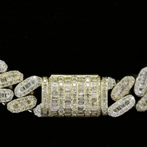 Collier de luxe pour homme, chaîne cubaine, fournisseur en gros, collier classique en moissanite, bijoux de mode pour homme - Product Image 2