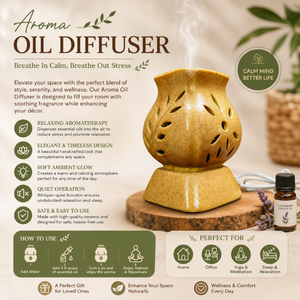 Factory Price Ceramic Electric Aroma Oil <b>Diffuser</b> Lamp | Handcrafted Essential Oil Burner Table <b>Diffuser</b> for Home Decor Gift - Product Image 5